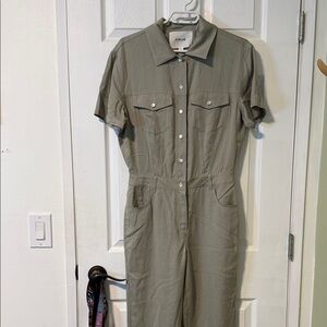 CHRLDR Olive Green Short Sleeve Jumpsuit